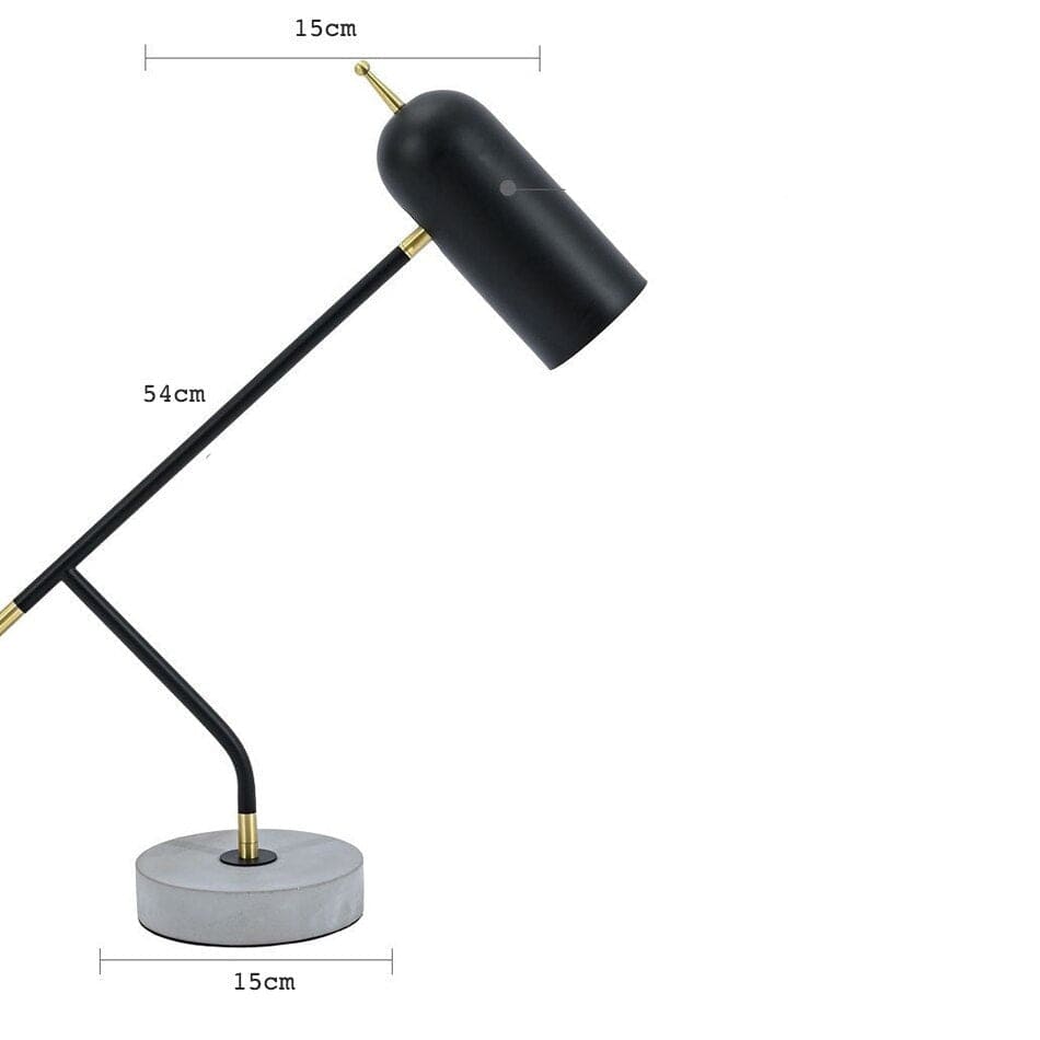 Lampe de bureau LED Tekna - Style industriel en noir | Marco Lucetti