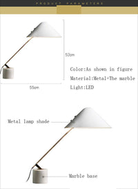 Lampe de bureau Luxe blanc. | Marco Lucetti
