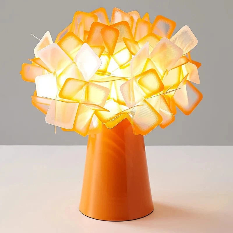 Lampe de bureau moderne Slamp Clizia en plastique PVC - FleurgetView | Marco Lucetti Orange