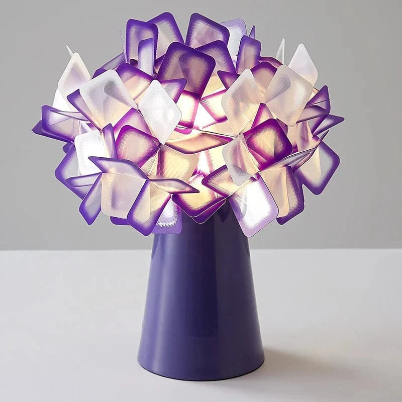Lampe de bureau moderne Slamp Clizia en plastique PVC - FleurgetView | Marco Lucetti Violet