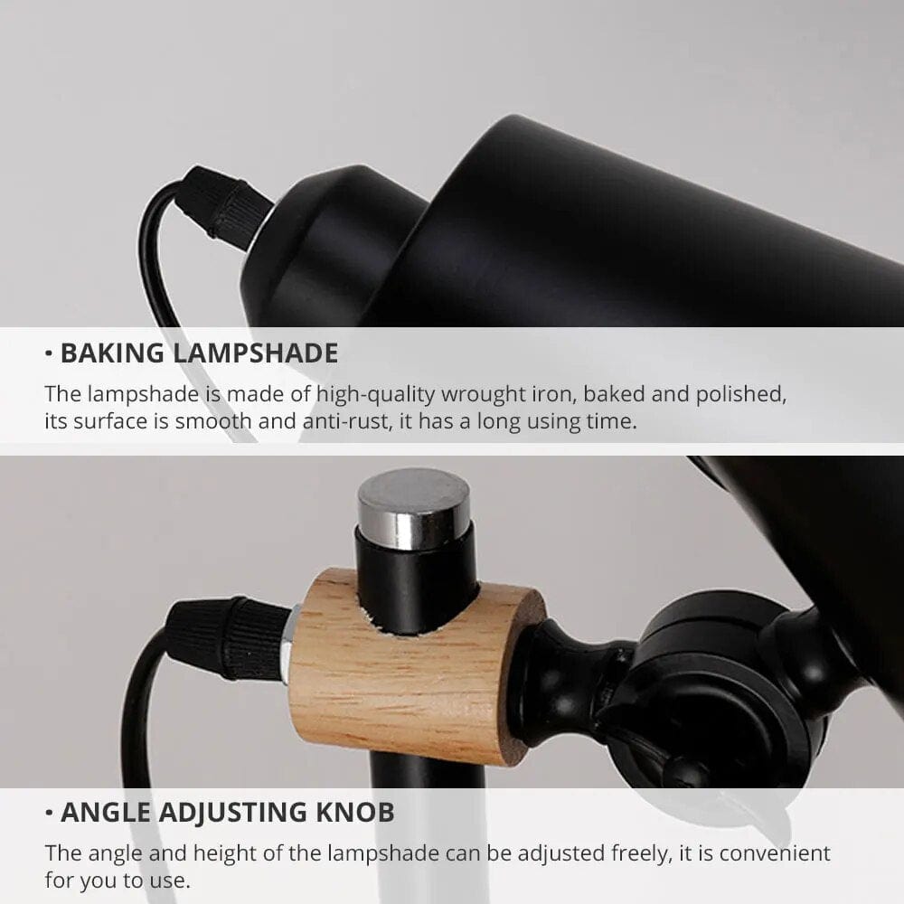 Lampe de bureau nordique en bois et métal | Marco Lucetti