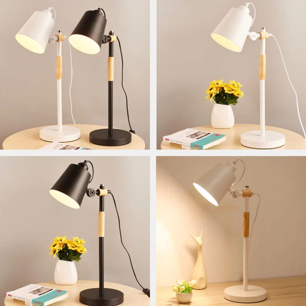 Lampe de bureau nordique en bois et métal | Marco Lucetti