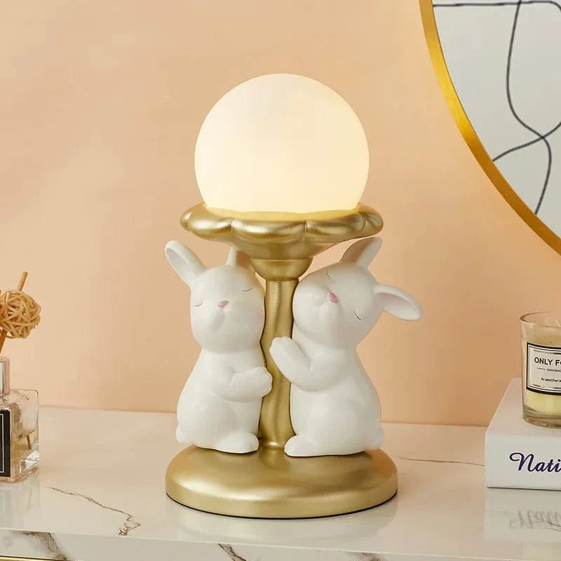Lampe de bureau nordique kawaii Lapin en Résine | Marco Lucetti