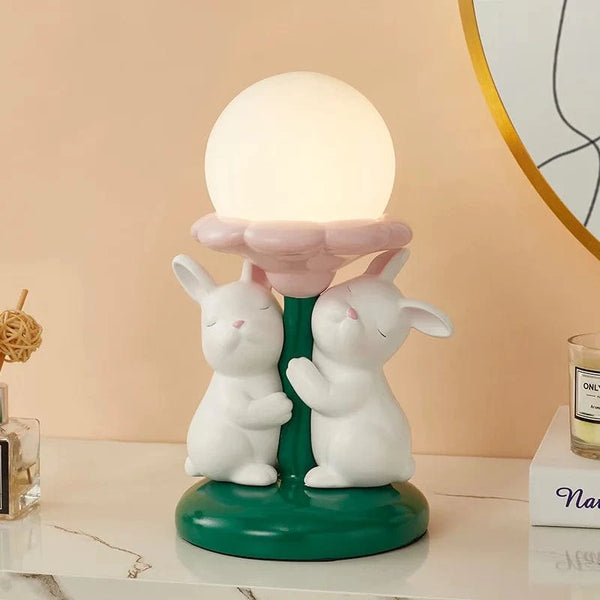 Lampe de bureau nordique kawaii Lapin en Résine | Marco Lucetti