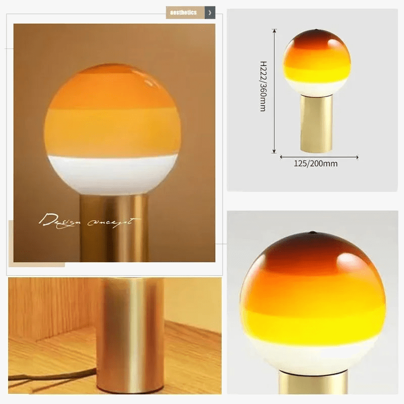 Lampe de bureau nordique LED en verre pour hôtellerie-restauration | Marco Lucetti