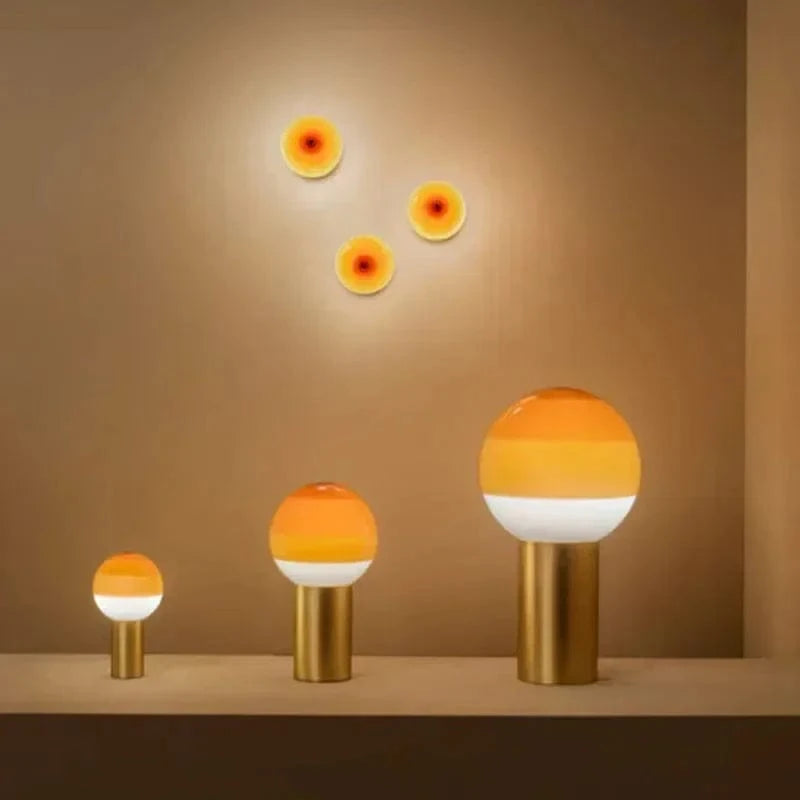 Lampe de bureau nordique LED en verre pour hôtellerie-restauration | Marco Lucetti