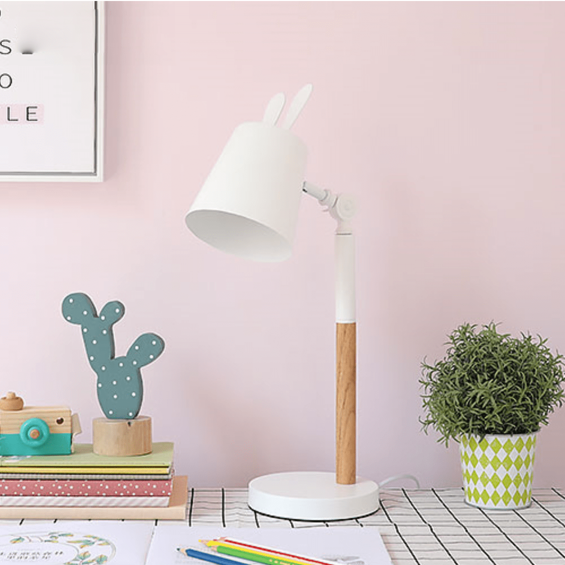 Lampe de bureau ou chevet colorée Rabbit | Marco Lucetti Blanc
