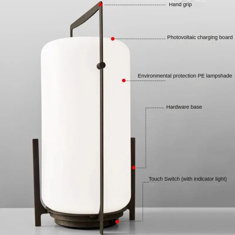 Lampe de Bureau Portable LED Solaire USB avec Télécommande Étanche - Lumibright | Marco Lucetti