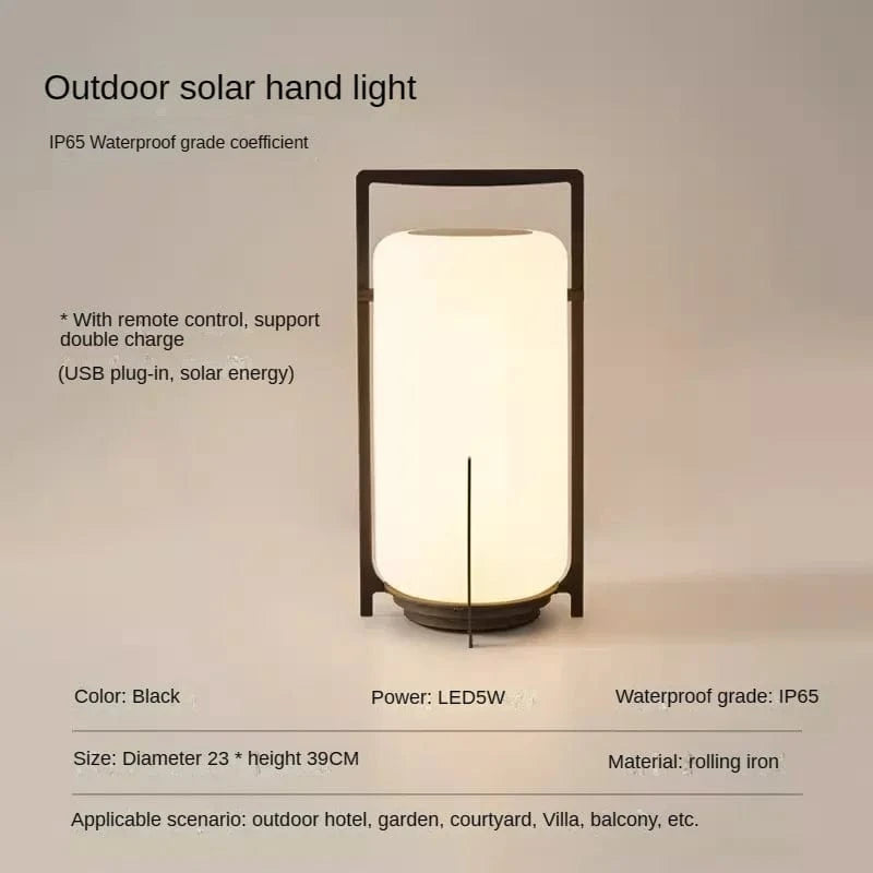 Lampe de Bureau Portable LED Solaire USB avec Télécommande Étanche - Lumibright | Marco Lucetti A 23x39cm / Source de lumière 3 couleurs