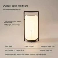 Lampe de Bureau Portable LED Solaire USB avec Télécommande Étanche - Lumibright | Marco Lucetti A 23x39cm / Source de lumière 3 couleurs