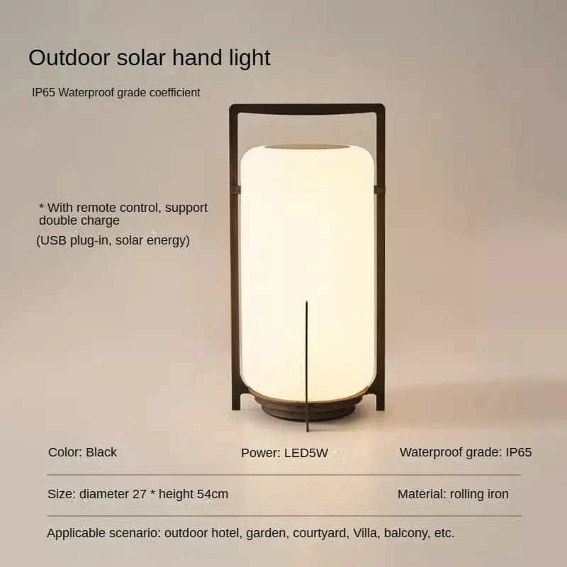 Lampe de Bureau Portable LED Solaire USB avec Télécommande Étanche - Lumibright | Marco Lucetti A 27x54cm / Source de lumière 3 couleurs