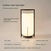 Lampe de Bureau Portable LED Solaire USB avec Télécommande Étanche - Lumibright | Marco Lucetti A 27x54cm / Source de lumière 3 couleurs