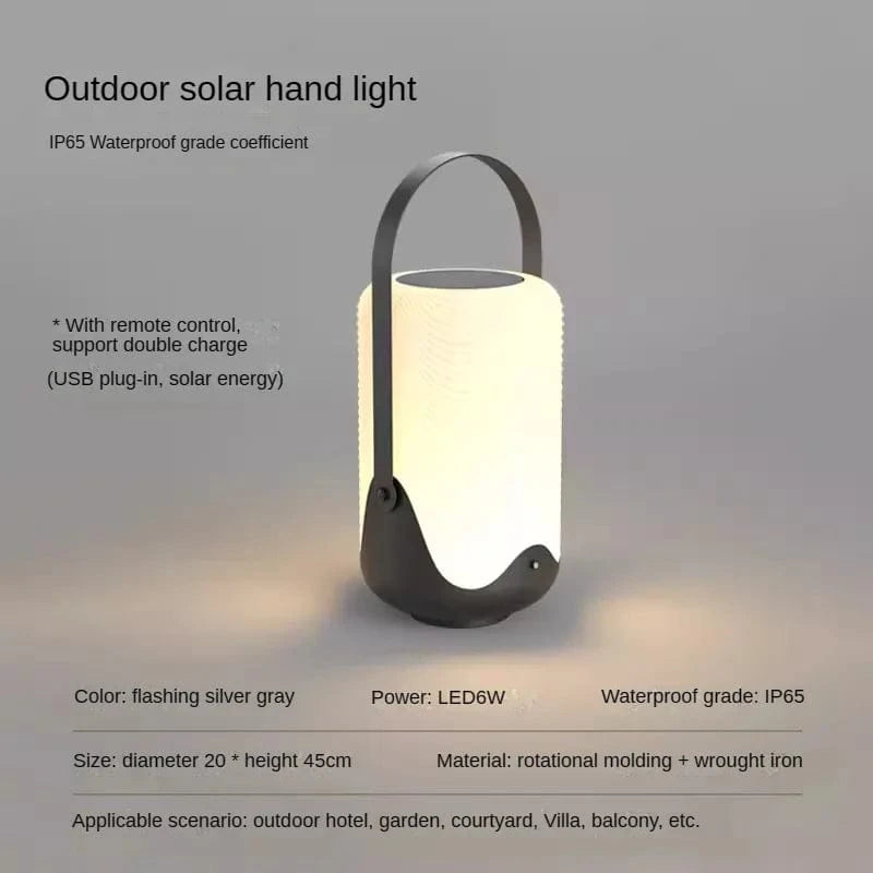 Lampe de Bureau Portable LED Solaire USB avec Télécommande Étanche - Lumibright | Marco Lucetti B 23x39cm / Source de lumière 3 couleurs