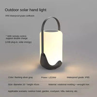 Lampe de Bureau Portable LED Solaire USB avec Télécommande Étanche - Lumibright | Marco Lucetti B 23x39cm / Source de lumière 3 couleurs