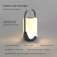 Lampe de Bureau Portable LED Solaire USB avec Télécommande Étanche - Lumibright | Marco Lucetti B 27x54cm / Source de lumière 3 couleurs