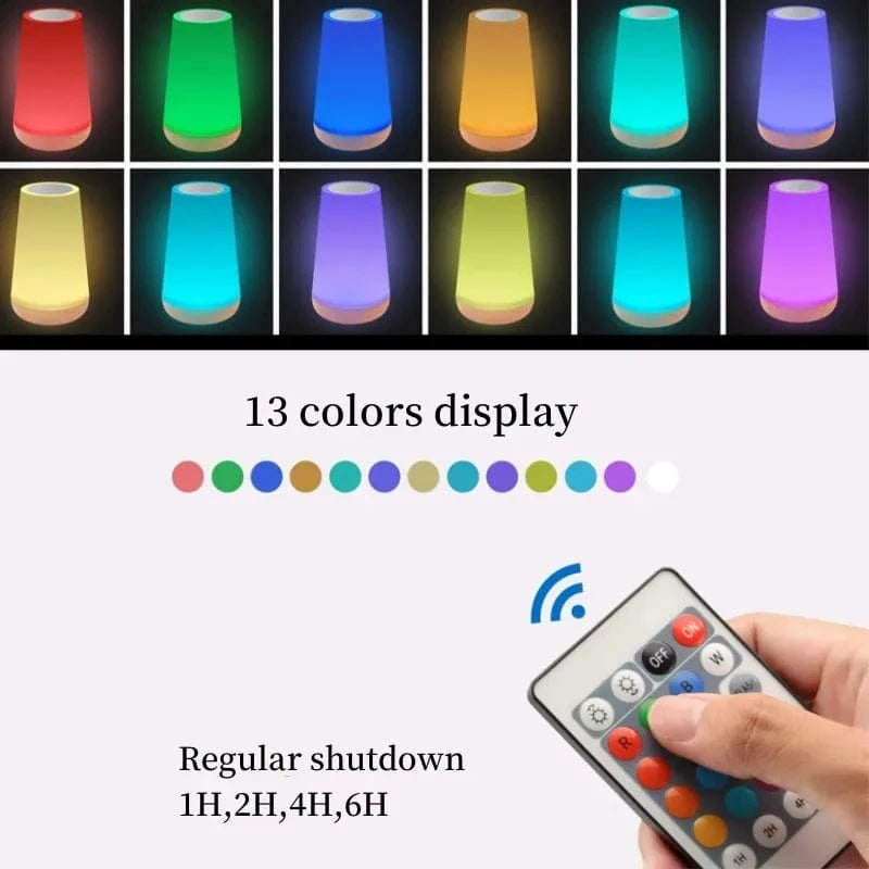 Lampe de bureau portable USB rechargeable, intensité variable | Marco Lucetti Télécommande RVB