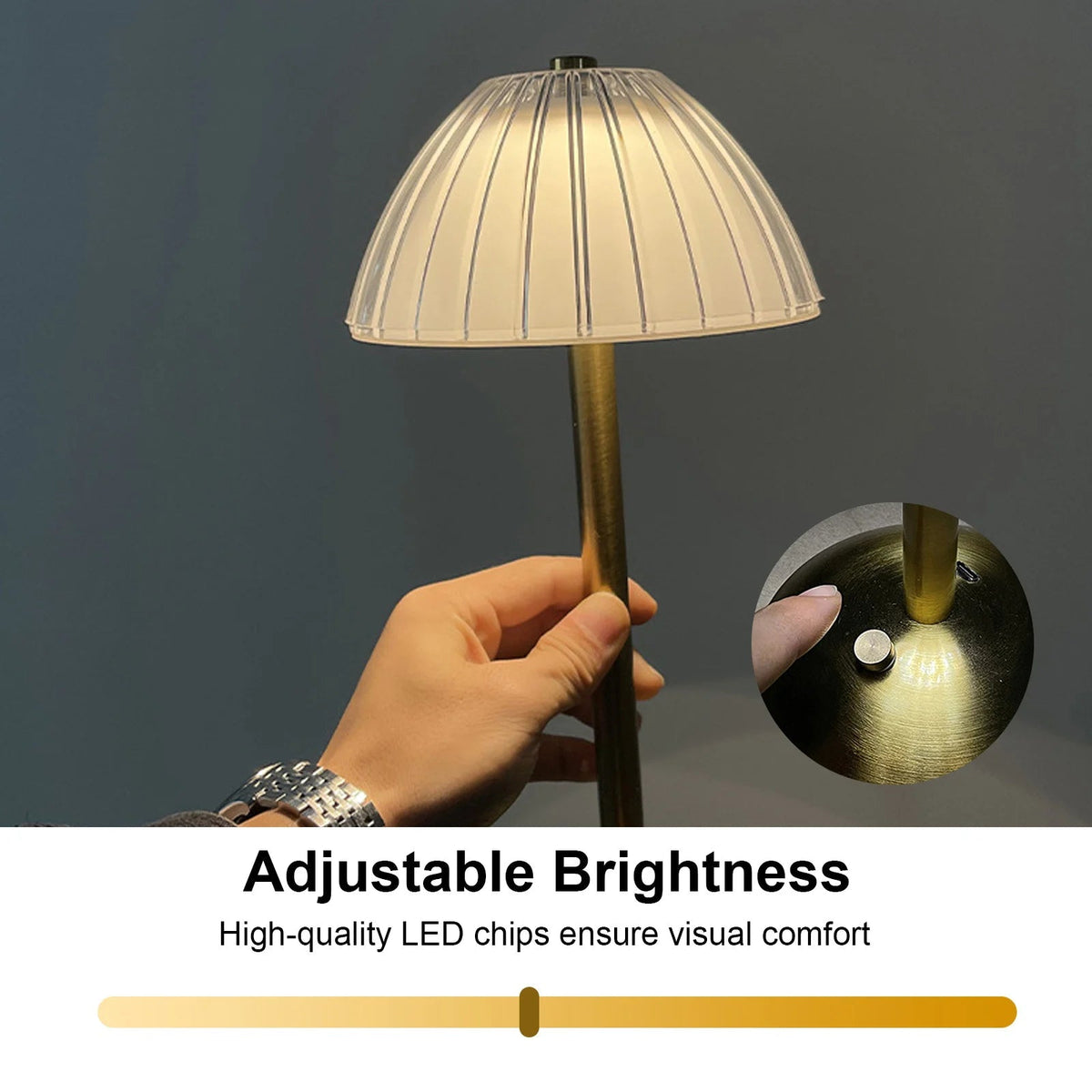 Lampe de bureau rechargeable USB à LED multi-couleurs
