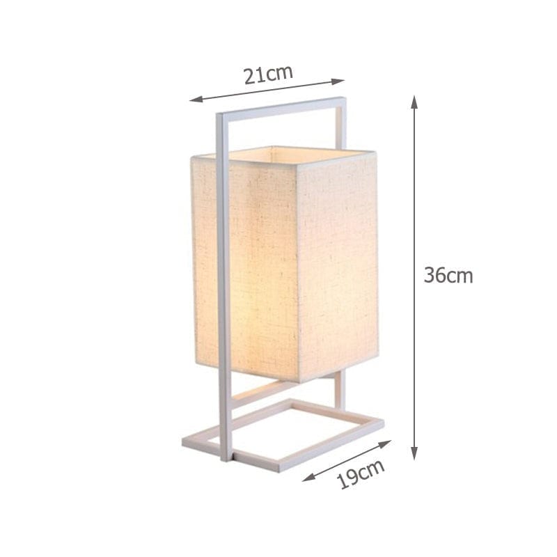 Lampe de bureau rétro blanche en tissu et métal Miot | Marco Lucetti