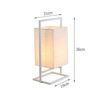 Lampe de bureau rétro blanche en tissu et métal Miot | Marco Lucetti