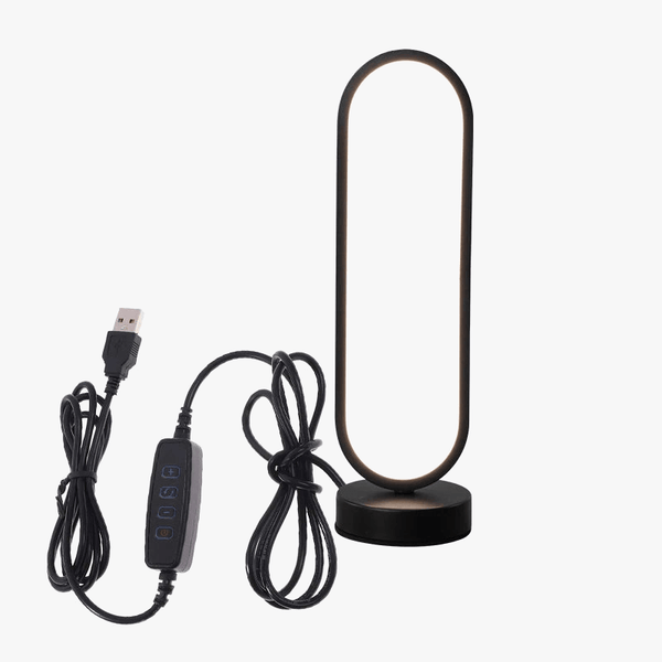 Lampe de bureau USB ajustable et tendance | Marco Lucetti Noir / Lumière tricolore