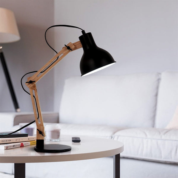 Lampe de bureau Vaz en bois articulée | Marco Lucetti