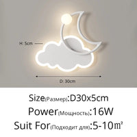 Lampe de chambre d'enfants creatif - Nuage Lune LED | Marco Lucetti