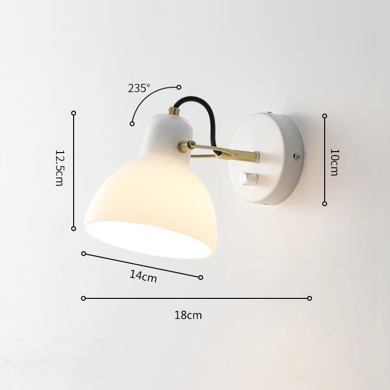 Lampe de chevet ajustable en verre pour l'entrée | Marco Lucetti Applique