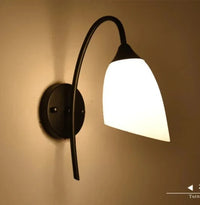 Lampe de chevet américaine antique en verre et fer LED pour hôtel de luxe | Marco Lucetti Noir A / Blanc chaud (2700-3500K)