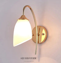 Lampe de chevet américaine antique en verre et fer LED pour hôtel de luxe | Marco Lucetti Or A / Blanc chaud (2700-3500K)