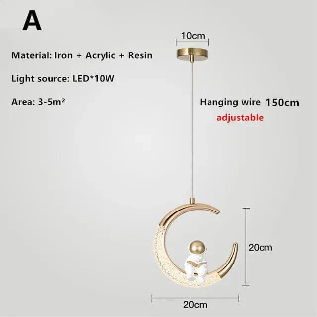 Lampe de chevet astronaute pour chambre d'enfant | Marco Lucetti A / Blanc froid