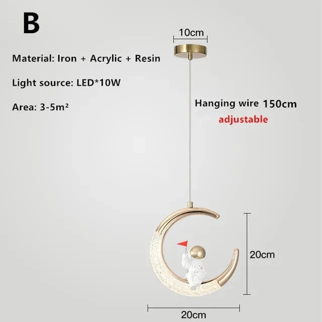 Lampe de chevet astronaute pour chambre d'enfant | Marco Lucetti B / Blanc froid