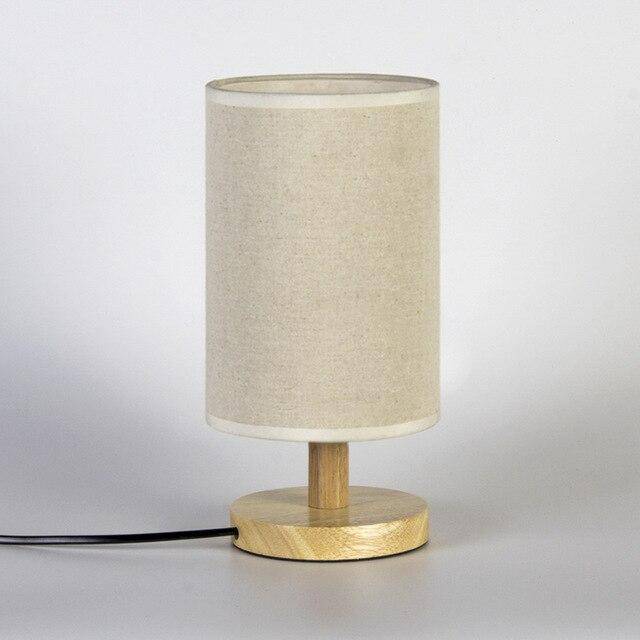 Lampe de chevet chic avec abat-jour cylindrique en tissu | Marco Lucetti Beige