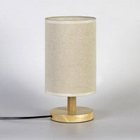 Lampe de chevet chic avec abat-jour cylindrique en tissu | Marco Lucetti Beige