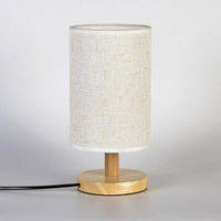 Lampe de chevet chic avec abat-jour cylindrique en tissu | Marco Lucetti Blanc