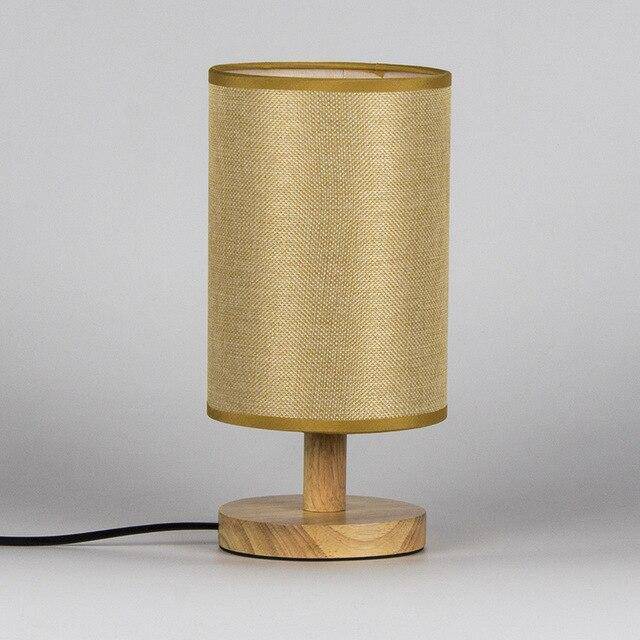 Lampe de chevet chic avec abat-jour cylindrique en tissu | Marco Lucetti Jaune