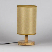 Lampe de chevet chic avec abat-jour cylindrique en tissu | Marco Lucetti Jaune