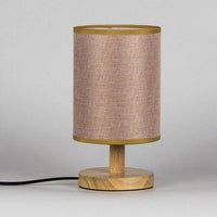 Lampe de chevet chic avec abat-jour cylindrique en tissu | Marco Lucetti Rose