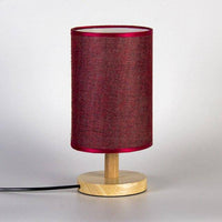 Lampe de chevet chic avec abat-jour cylindrique en tissu | Marco Lucetti Rouge