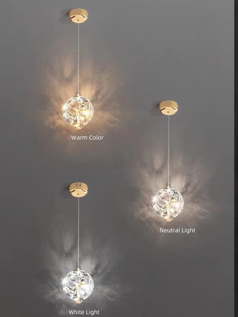 Lampe de chevet cristal suspendue avec gradation à distance | Marco Lucetti