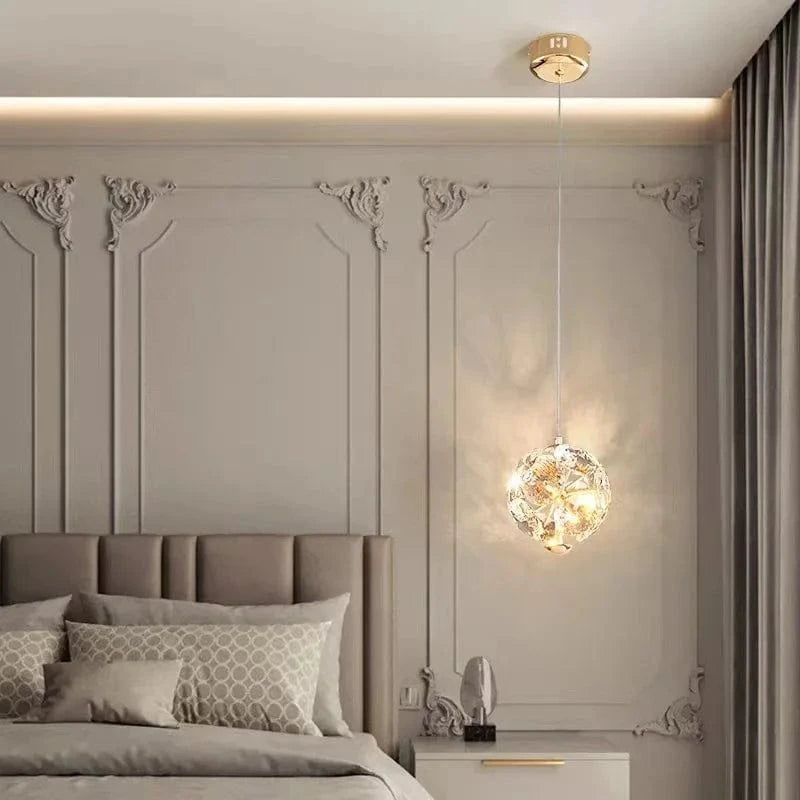 Lampe de chevet cristal suspendue avec gradation à distance | Marco Lucetti