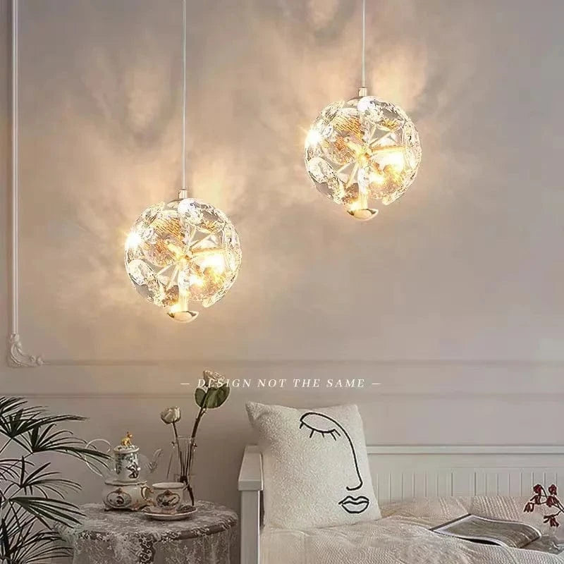 Lampe de chevet cristal suspendue avec gradation à distance | Marco Lucetti