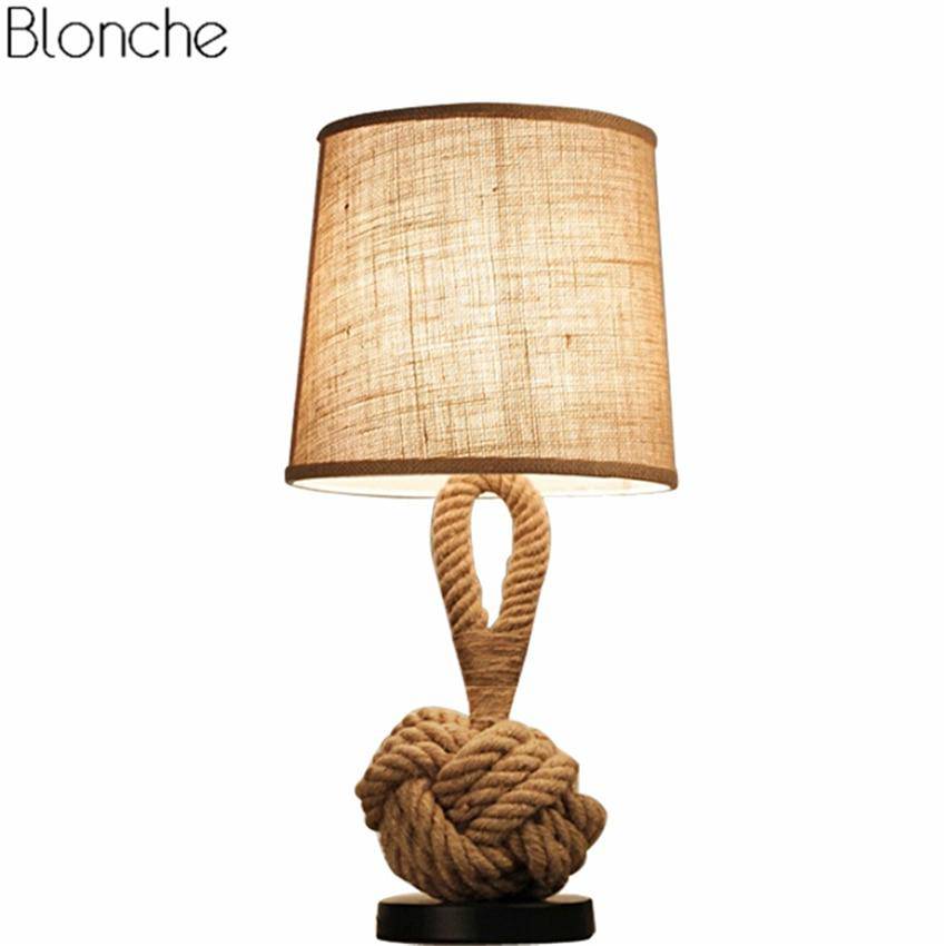 Lampe de chevet design en tissu et cordage | Marco Lucetti