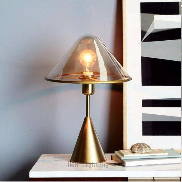 Lampe de chevet design LED cuivré verre | Marco Lucetti