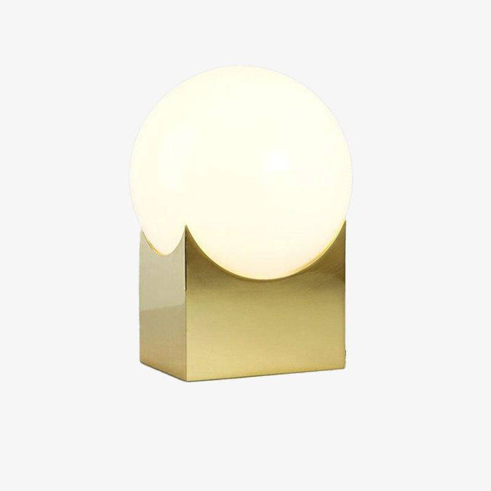 Lampe de chevet élégante sur socle cube | Marco Lucetti Doré