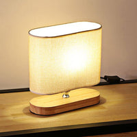 Lampe de chevet en bois avec abat-jour ovale | Marco Lucetti