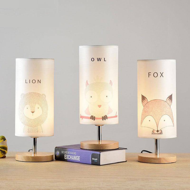 Lampe de chevet en bois avec motifs d'animaux pour enfant | Marco Lucetti