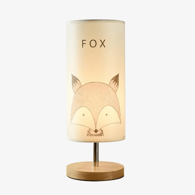 Lampe de chevet en bois avec motifs d'animaux pour enfant | Marco Lucetti Fox