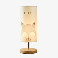 Lampe de chevet en bois avec motifs d'animaux pour enfant | Marco Lucetti Fox