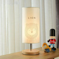 Lampe de chevet en bois avec motifs d'animaux pour enfant | Marco Lucetti Lion