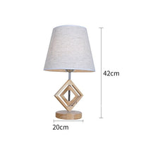 Lampe de chevet en bois et abat-jour en tissu de qualité Premium | Marco Lucetti